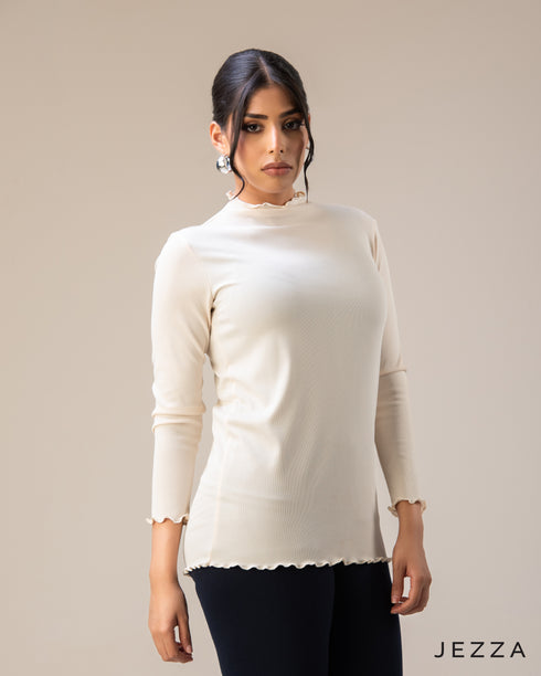 Essential Layer: Long-Sleeve Simplified Turtleneck Top 61371