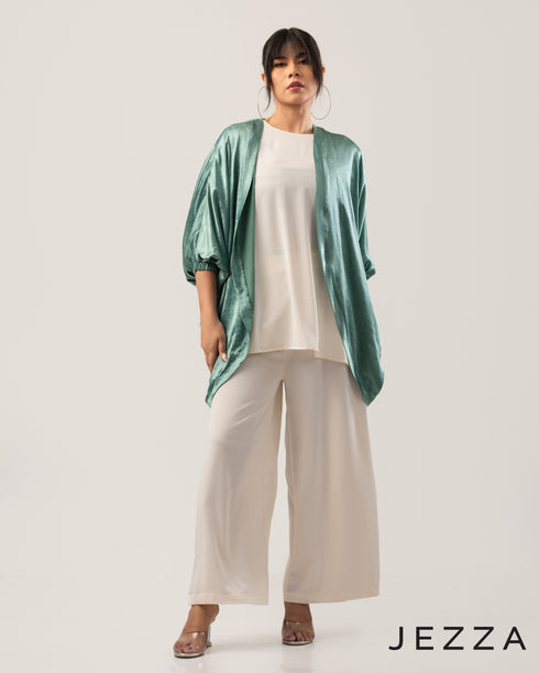 Crush Satin & Polyester Three-Piece Set 61962