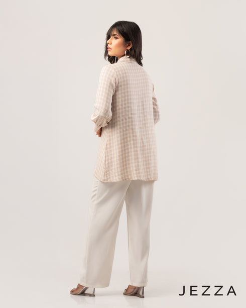 Relaxed below hip Cotton Shirt Top 62802