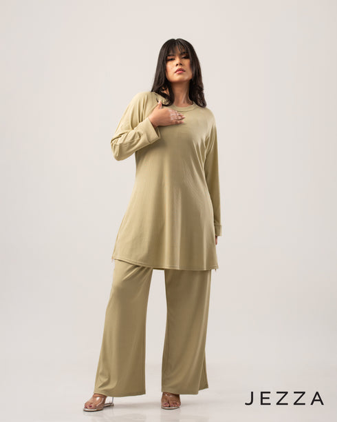 Rib Spandex Two-Piece Set 61422