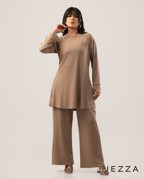 Rib Spandex Two-Piece Set 61423