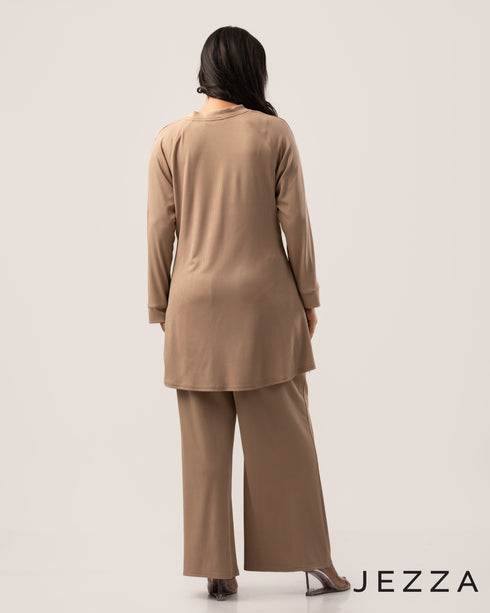 Rib Spandex Two-Piece Set 61423