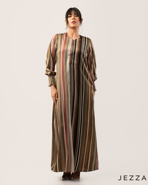 Satin A-Line Dress 63731