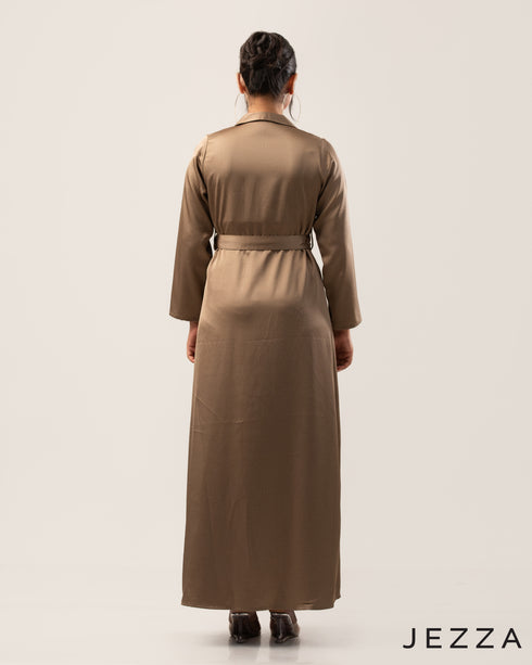 Satin Belted Dress 48051