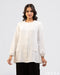 Pristine Poise: White Relaxed-Fit Formal Blouse 75481