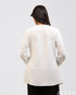 Pristine Poise: White Relaxed-Fit Formal Blouse 75481