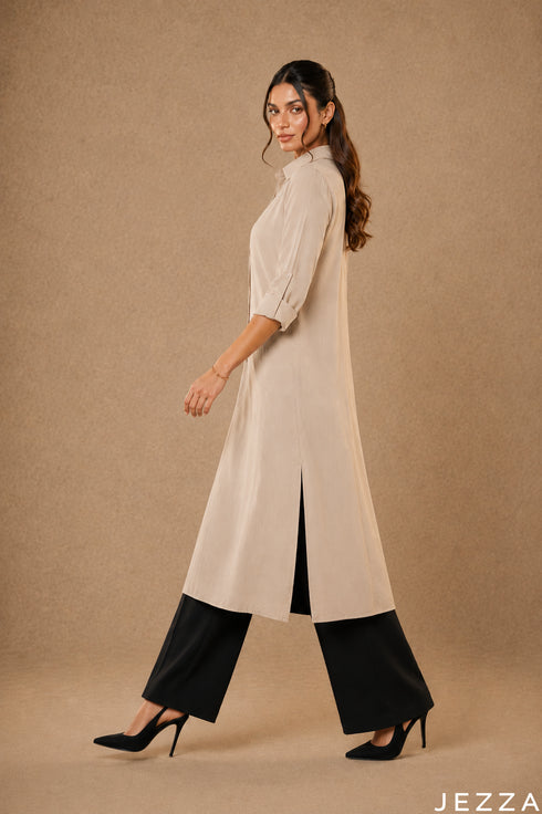 Soft Sheen: Pearl Crushed Midi Top 82912