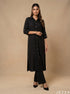 Refined Edge: Black Crushed Midi Top 82911