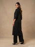 Refined Edge: Black Crushed Midi Top 82911