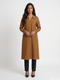 Cinnamon Tone: Collared Midi Length Top 70121