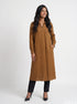 Cinnamon Tone: Collared Midi Length Top 70121