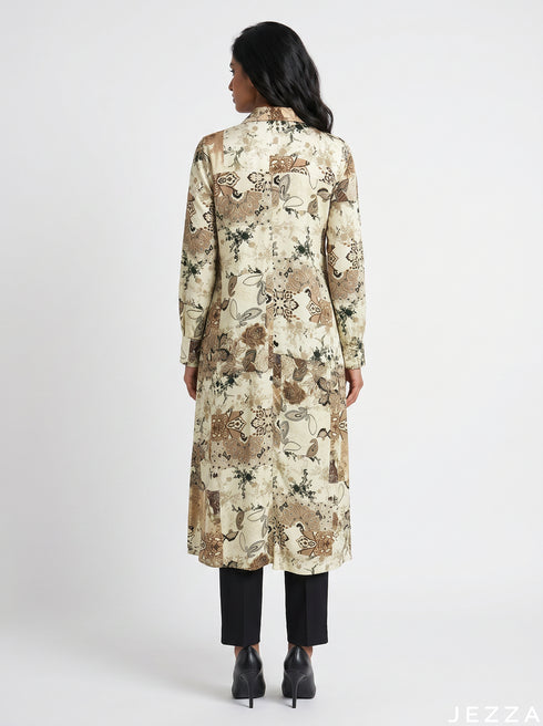 Artisan Rhythm: Patchwork Print Midi Top 77331