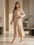 Sandstone Ease: Beige Midi Top 78032