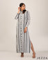 Timeless Ease: Linen Collared A-Line Dress 72342