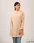 Modern Ease: Mandarin Collar Long Sleeve Top 71911