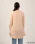 Modern Ease: Mandarin Collar Long Sleeve Top 71911