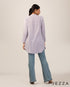 Modern Ease: Mandarin Collar Long Sleeve Top 71912