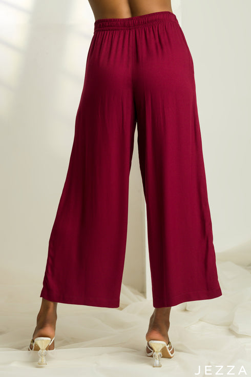 Loose Fitted Pant With Elasticated Waistband 44174