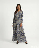 Load image into Gallery viewer, Artisan Flow: Ikat Satin Y/A Dress 81391
