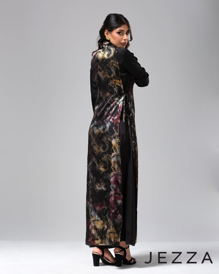 Foil Sheen Outer & Inner Dress Ensemble 63231