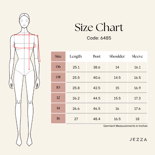 Structured Grace: V-Neck Hip Top 64851