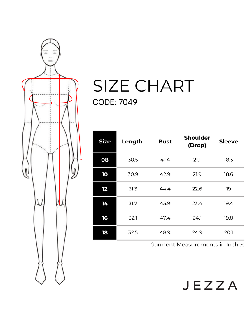Structured Grace: Below-Hip V-Neck Top 70491