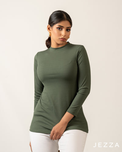 Stretch Fit Long Sleeve Top – Hip Length 70783