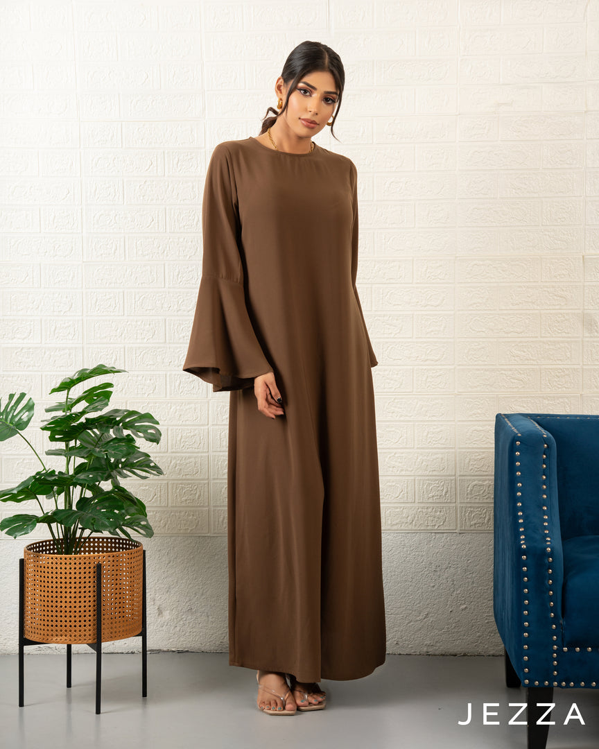 Classic A-Line Long Sleeve Polyester Dress 71511