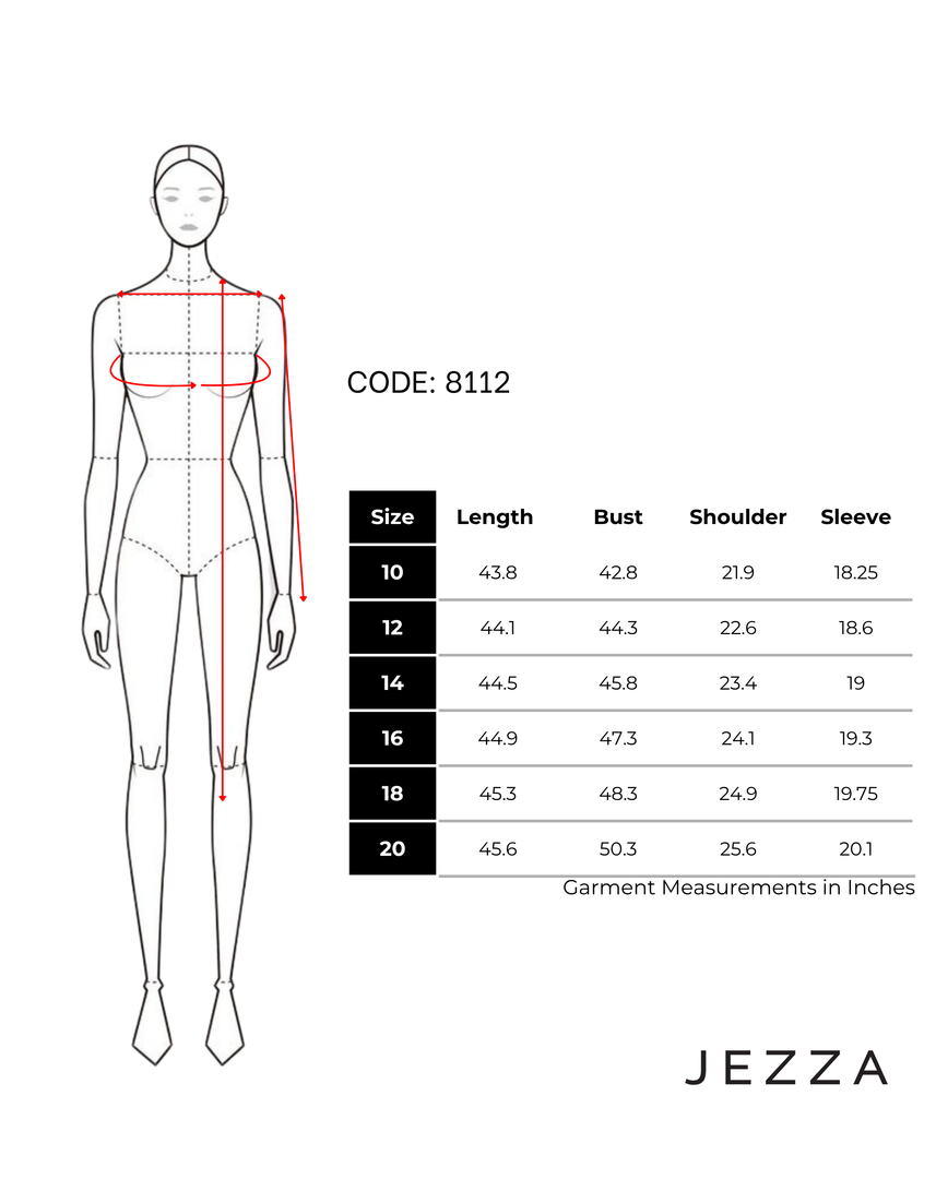 Linear Ease: Collared Below Knee Top 81121