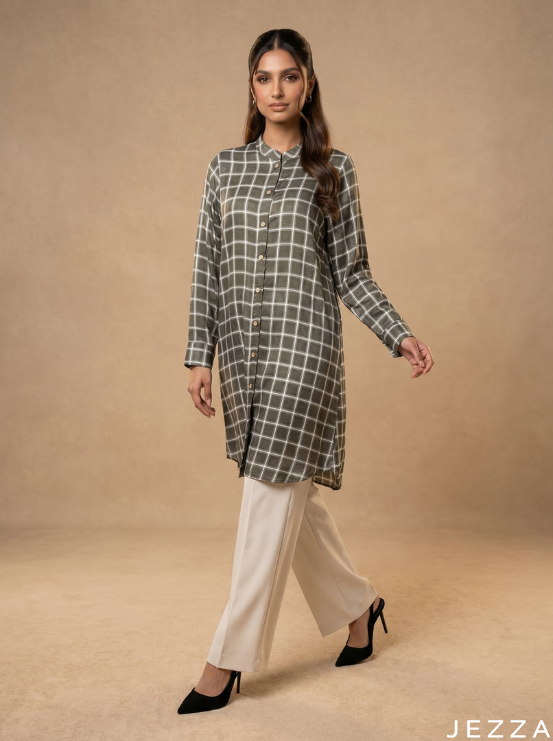 Contemporary Structure: Windowpane Grid Knee Top 82401