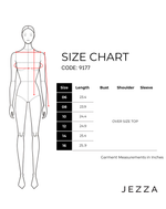 Load image into Gallery viewer, Jacquard Whisper: Chiffon V-Neck Hip Top 91771