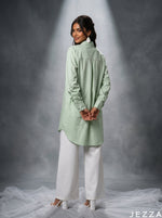 Load image into Gallery viewer, Fresh Utility: Light Green Poly Cotton Top 87131