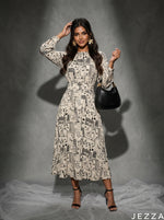 Load image into Gallery viewer, Pattern Passage: Patchwork Midi Dress 86911