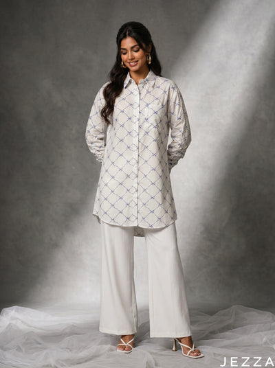 Ribbon Field: Bow Print Poly Cotton Top 88251