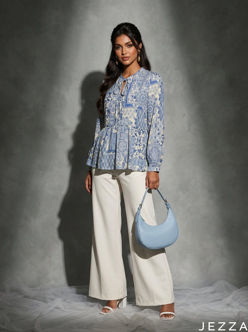 Patchwork Poetry: Cotton Tie-Up Top 77432