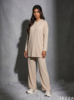 Load image into Gallery viewer, Soft Terrain: Beige Jersey Hoodie Set 87443/81963
