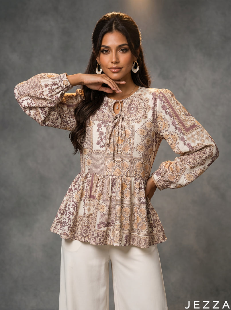 Mosaic Tales: Patchwork Cotton Top 77431