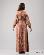 Load image into Gallery viewer, Printed Polyester Ankle Length Dress 61701