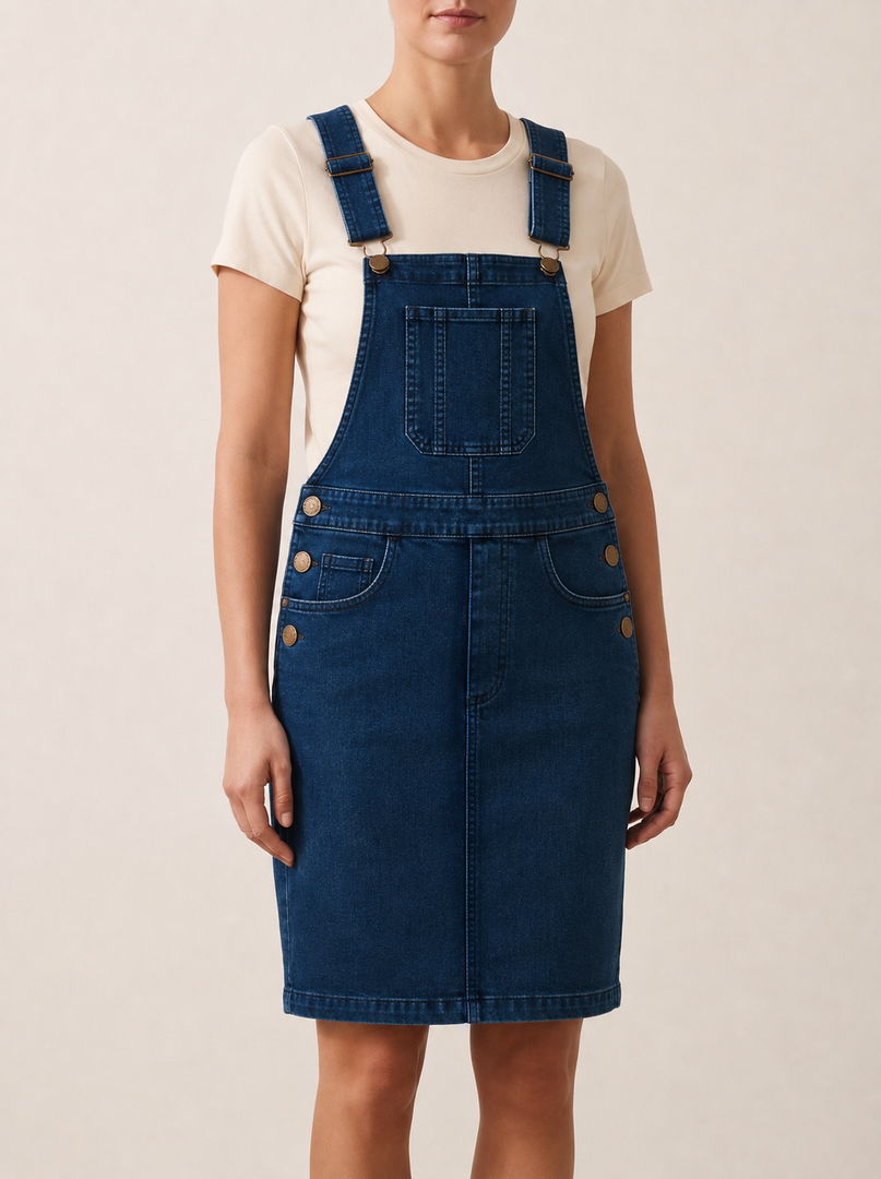 Denim Play: Medium Blue Dungaree DL-381 M