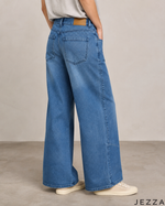 Load image into Gallery viewer, Coastal Sky: Light Blue Wide-Leg Denim Jeans DL-365 L