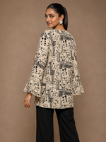 Load image into Gallery viewer, Abstract Texture: Textured Poly Cotton Below Hip Top 92831
