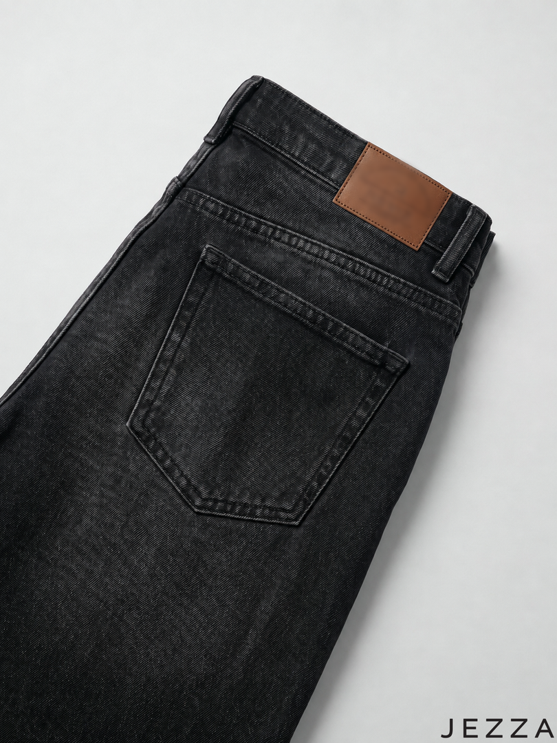 Urban Mist: Gray Wide-Leg Denim Jeans DL-255 G