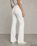 Load image into Gallery viewer, Ivory Curve: White Bootcut Denim Jeans DL-344 W