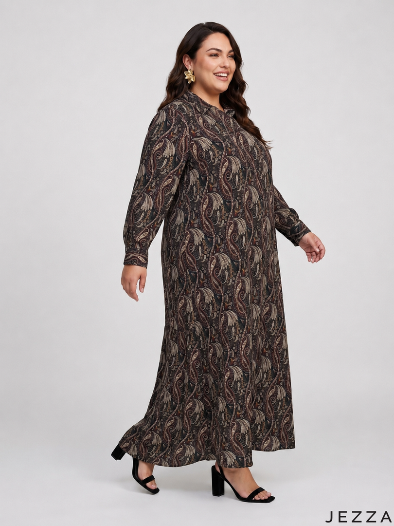 Paisley Heritage: Cotton A-Line Dress 87781