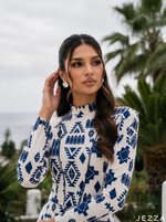 Load image into Gallery viewer, Geo Wave: Navy Geometric Swimwear Set 89861