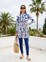 Load image into Gallery viewer, Geo Wave: Navy Geometric Swimwear Set 89861
