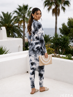Load image into Gallery viewer, Monochrome Tide: Tie-Dye Swimwear Set 89841