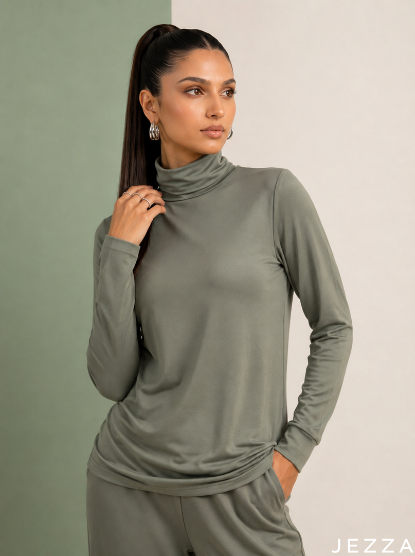 Urban Knit: Gray Top & Pant Set 81642