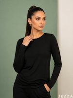 Load image into Gallery viewer, Essential Layer: Black Jersey Inner Top 87363
