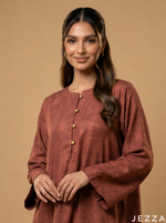 Load image into Gallery viewer, Monochrome Weave: Mandarin Collar Dress 76361